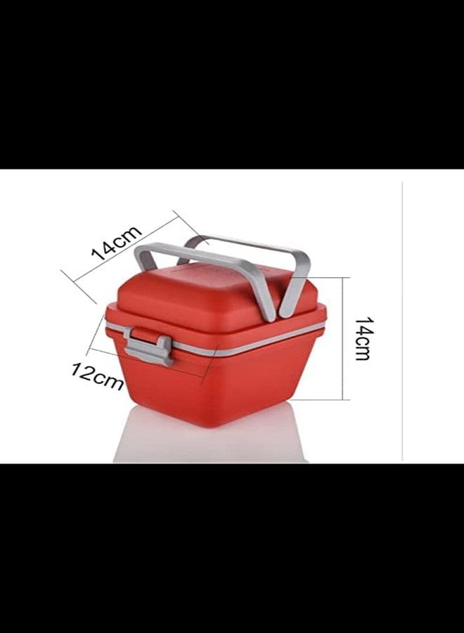 UNITRA Products Dieting Airtight Lunch Box Set | 3 Compartment Tiffin with Handle & Push Lock | Plastic Tiffin Box for Travelling, School Kids 3 Compartment Tiffin with Handle & Push Lock | Plastic Tiffin Box for Travelling, School Kids & Office Exclusive (multicolor) - Image 3